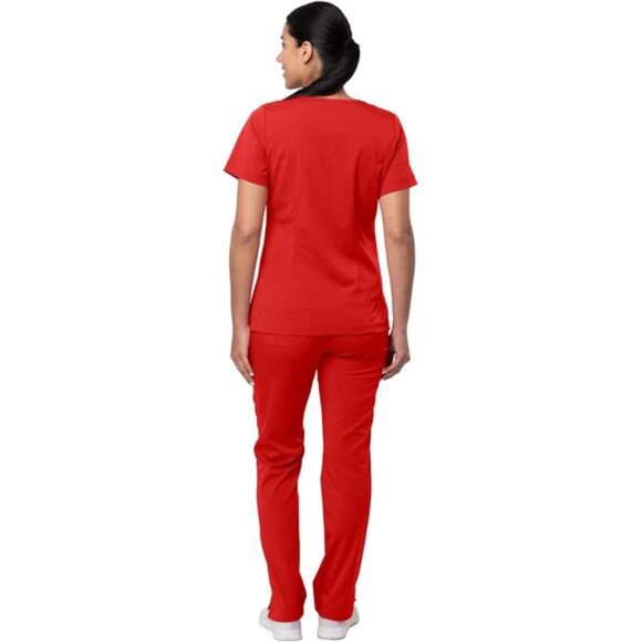 Scrub Set for Women - Enhanced V-Neck Top & Multi Pocket Pants - Picture 2 of 8